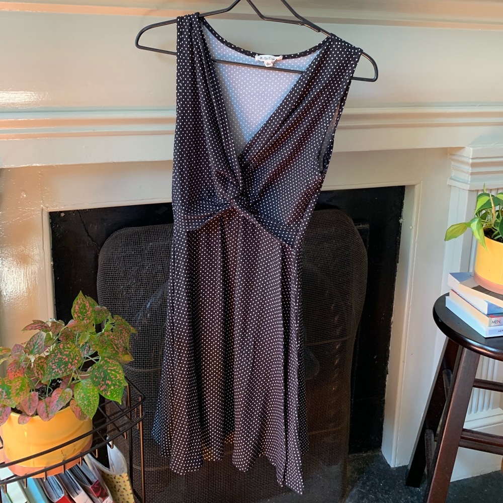 Black and white polka dot dress